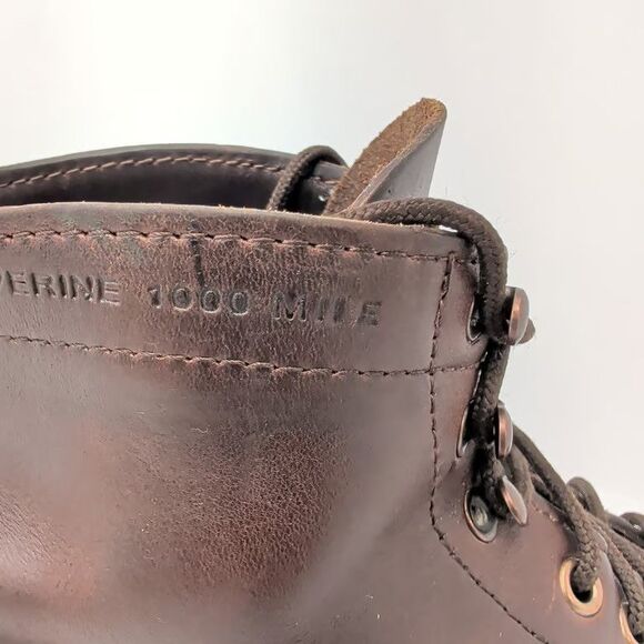 Wolverine 1000 Mile W05300 Boots Mens Brown Leather Ankle Lace Up USA Size 8.5 main image 11